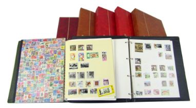 Eight albums containing Elizabeth II stamps, to include commemorative Silver Wedding, BBC 1922-1972,