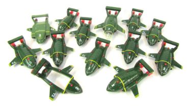 A group of Carlton Thunderbirds Thunderbird 2 toys.