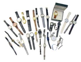 A group of ladies and gent's wristwatches, comprising Sekonda, QiWatch, Citron, Rotary & others and