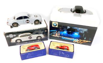 A Model Icons diecast model of a 1962 Coombs Jaguar mark 2, 1;18 scale, together with a BMW Z8 James