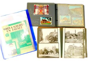 Two early 20thC and later postcard and scrap albums, depicting scenes from Adelaide, Sydney, St Pete