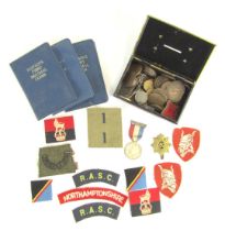 Coinage and badges, to include Britain's First Decimal Coin Sets, silver curb link chain, shoulder b