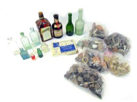 Archaeological finds, to include pottery, various glass bottles, etc. (1 box)