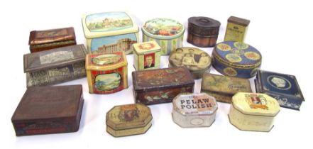 Various bygone tins, to include Pelaw Polish, commemorative, CWS Glucose, etc., (1 box).