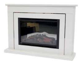 A Bemodern inset LED electric fire, in grey, model number 2603-2604, with remote control, lead and m