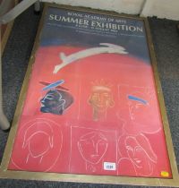 An advertising poster for The Royal Academy of Arts Summer Exhibition 1993, framed and glazed, 74.5c