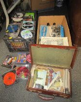 Various PC games, to include Pharaoh, Apocalypse, pressed leather case containing postcards and ciga