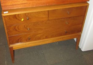 A mid century chest, of two short and two long drawers, 74cm high, 91cm wide, 46cm deep.