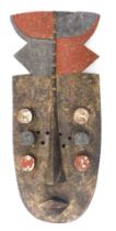 A Grebo (Kru) shield mask, approx 40 years old, 47cm high.