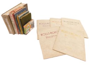Various copies of Rolls Royce Bulletin for the 1950s, books on motoring, etc.