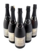 Five bottles of Freixenet Vintage Especial 2009 Cava.