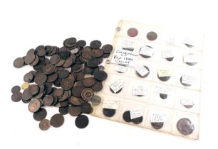 A group of pre 1900s coinage, to include pennies, halfpennies and tokens. (1 box)