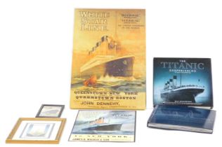 A quantity of Titanic memorabilia, to include The Experience containing facsimile documents, white s