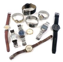 A quantity of dress watches, comprising Timex, Accurist, Bench, Next, and others. (1 box)