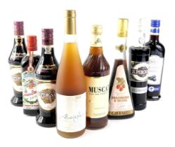 Various bottles of spirits, to include Cassis, Muscat, etc. (8)