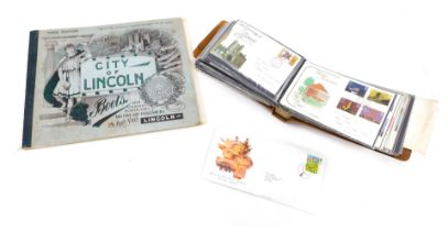 A collection of first day covers, and various third edition City of Lincoln prints published by Gash
