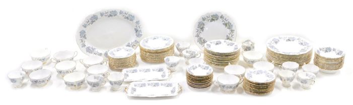 An extensive Royal Albert Silver Maple pattern dinner and tea service, to include dinner plates, ova