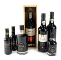 A collection of various bottles of Port, to include Dow's Christmas Port, Marks and Spencer's Extra