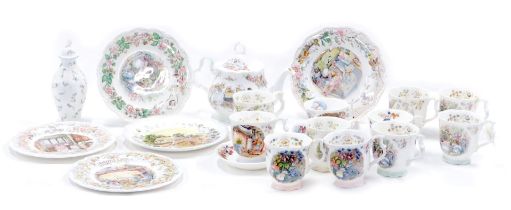 A quantity of Royal Doulton Bramley Hedge ceramics, to include tea pot, cups, plates, etc.