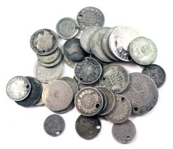 A group of silver world coins, approx 83g.