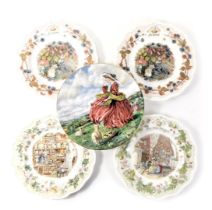 A set of four Royal Doulton Brambly Hedge season plates, and a Royal Doulton collectors plate Top of