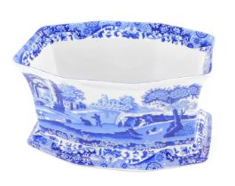 A Copeland Spode Italian rectangular jardiniere, with canted corners and a moulded base, printed mar