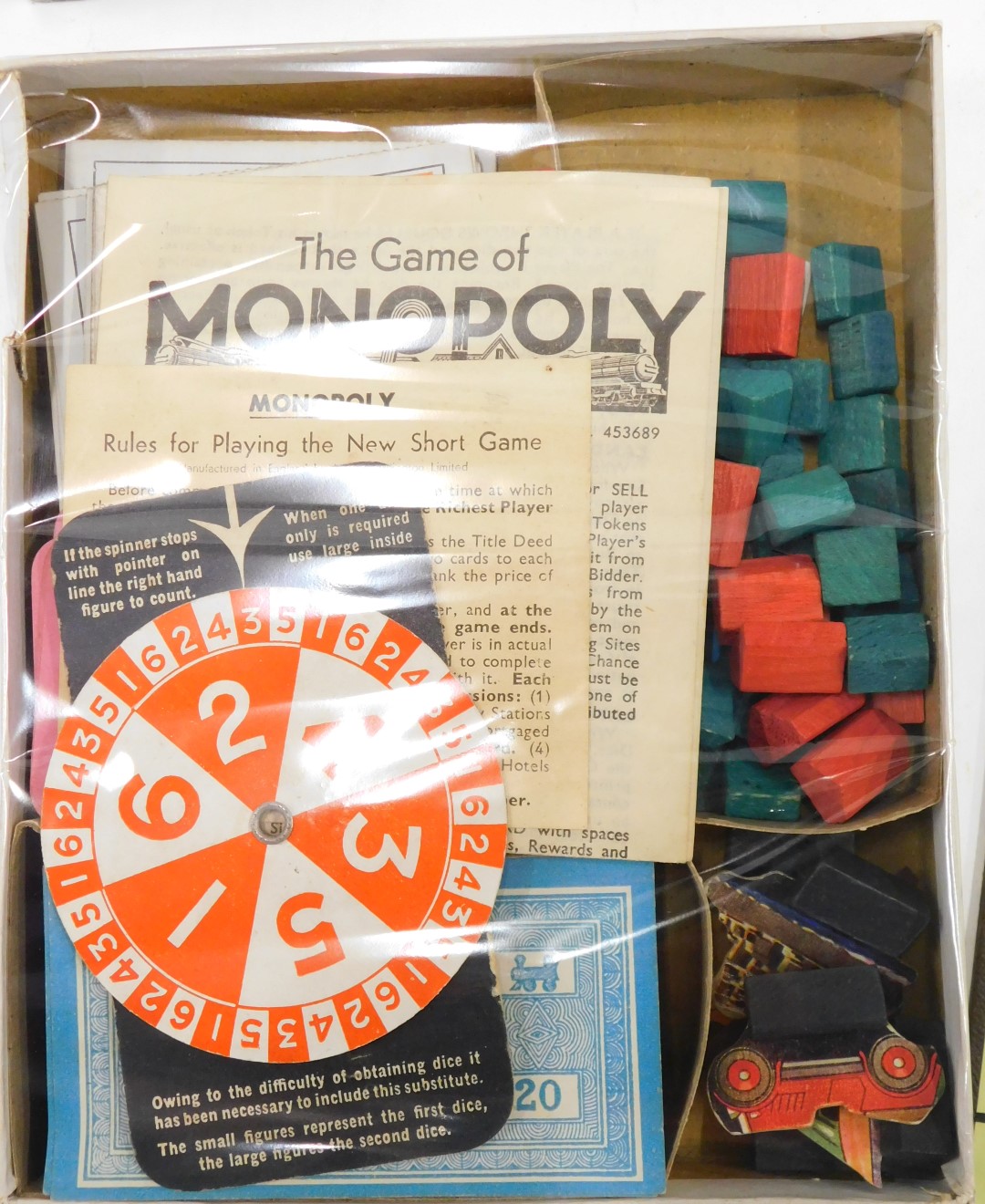 A John Waddington Limited Monopoly set, with card number spinner, card tokens of a car, a boat, etc. - Image 2 of 2