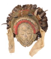 A Dan celebration mask, Cote D'Ivoire, approx 85 years old, 46cm high.