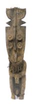 A Grebo (Kru) warrior funeral figure, Liberia, approx 100 years old, with certificate, 124cm high.