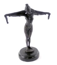 After Chiparus. Egyptian Dancer, bronze, bearing signature J. Philipp, 29cm high, 23cm wide.