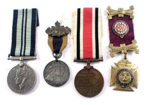 A group of non-military medals, to include Police Special Constabulary George V medal, a God Save th