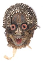 A Guere chief's ceremonial mask, Cote D'Ivoire, approx 70 years old, 48cm high.