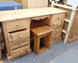 A pine dressing table.