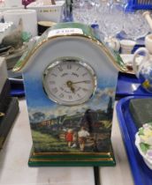 A Bradford Exchange The Flying Scotsman heirloom porcelain clock.