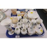 Aynsley Cottage Garden wares, to include vases, jars and covers, pin dish, etc. (1 tray)