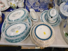 An Alfred Meakin part dinner service, and a group of Crown Ducal plates.