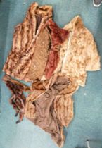 Four fur coats, to include rabbit, mink and fox stoles, etc. (2 boxes)