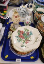 China and effects, comprising vase, figurine, Royal Doulton cabinet plates, various cabinet plates,