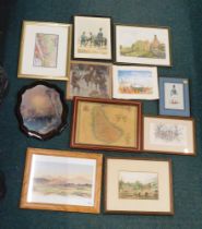 A quantity of pictures and prints, to include mainly woodland scenes. (1 bay)