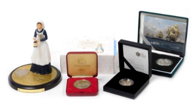 A Celebration of The Wonderful World of Beatrix Potter fifty pence coin collection, Florence Nightin