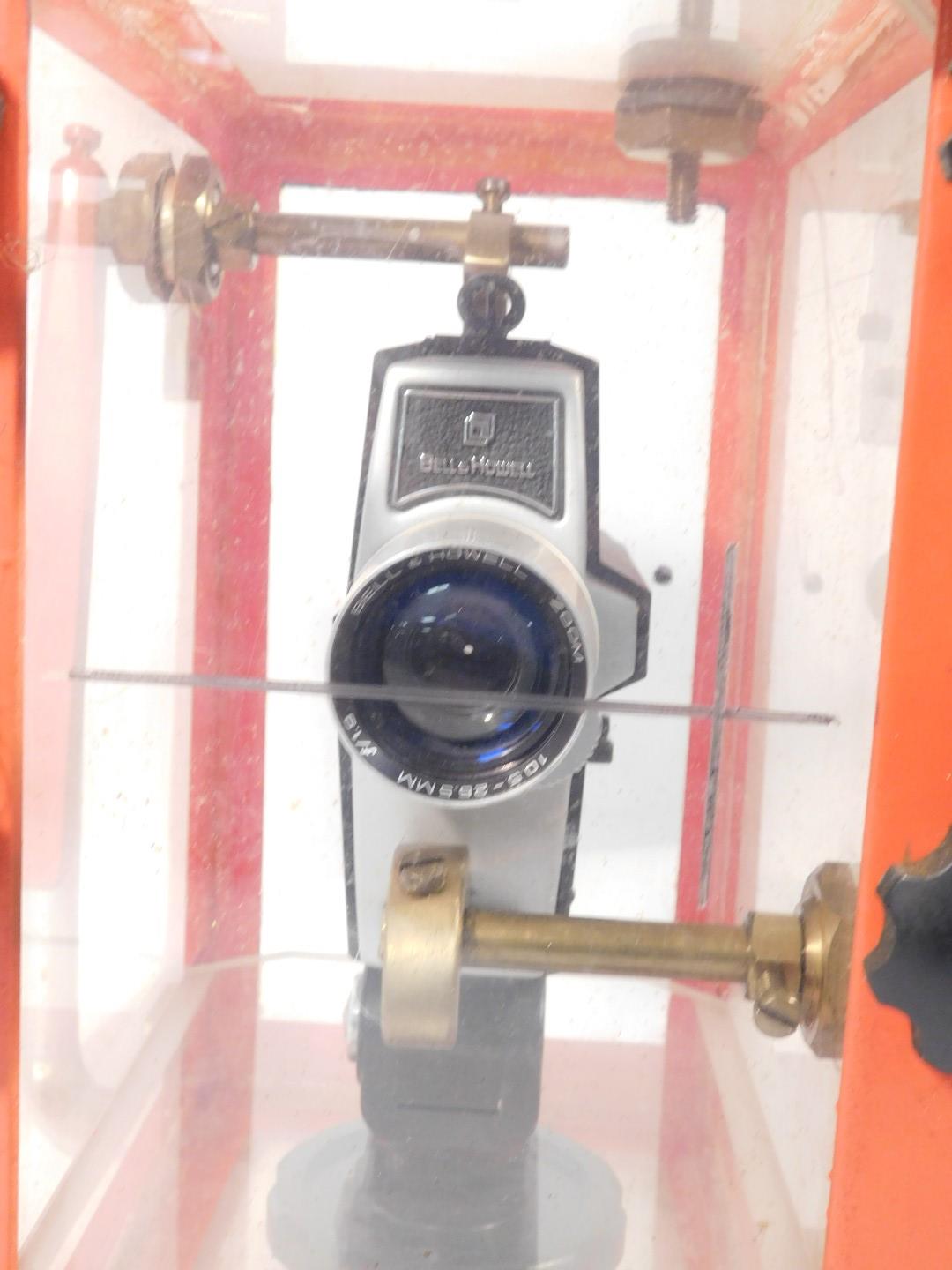 A diver's perspex and painted metal camera case, holding a Bell and Howell Focus-matic cine camera, - Image 3 of 6