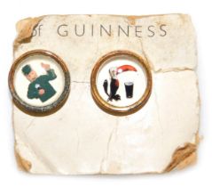 Two 1950's card backed Guinness buttons.