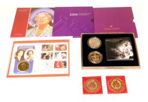 Royal Mint and other Royal Commemorative coins, including the Golden Jubilee crown, 80th Birthday cr