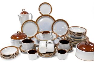 A Johnson Brothers Table Plus two tone part dinner and coffee service, comprising an oval meat platt