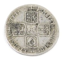 A George II silver shilling 1745.