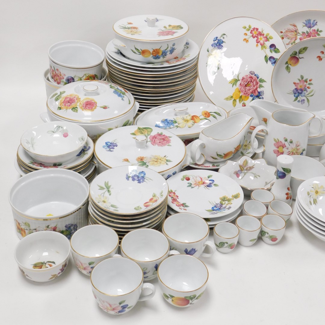 A Royal Worcester porcelain Pershore pattern dinner, tea and coffee service, oven to table wares, in - Image 2 of 4