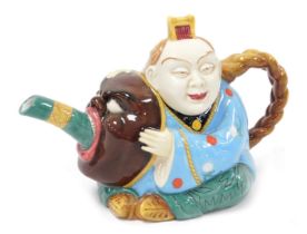 A Minton Archive Collection Chinaman teapot, limited edition number 489/2500, 14cm high.