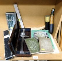 Miscellaneous including, Faber Castel Drawing equipment,an engineers rule, a book of photography by