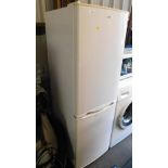 A Logic white finish fridge freezer.