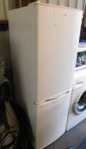 A Logic white finish fridge freezer.